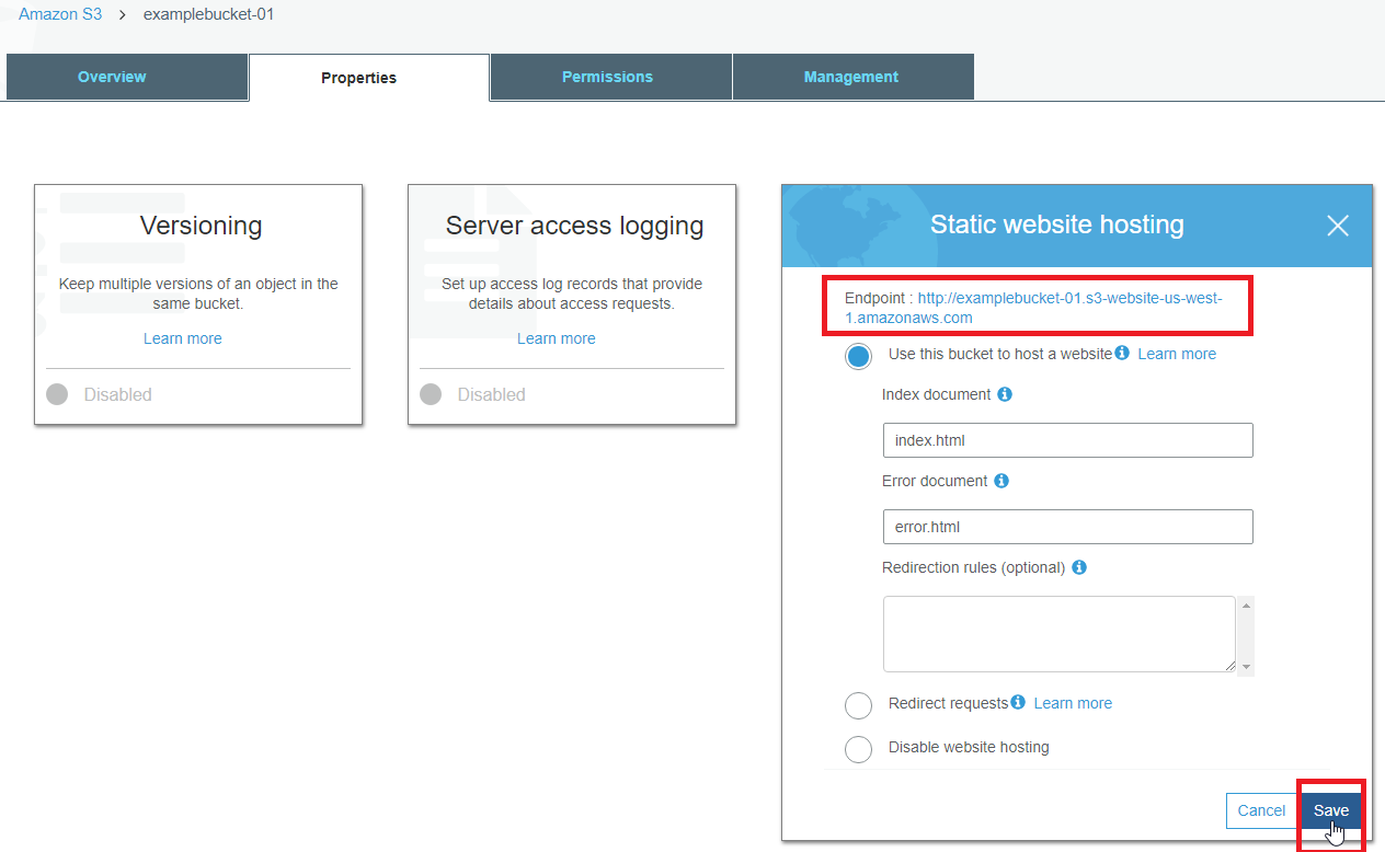 Static Website Hosting